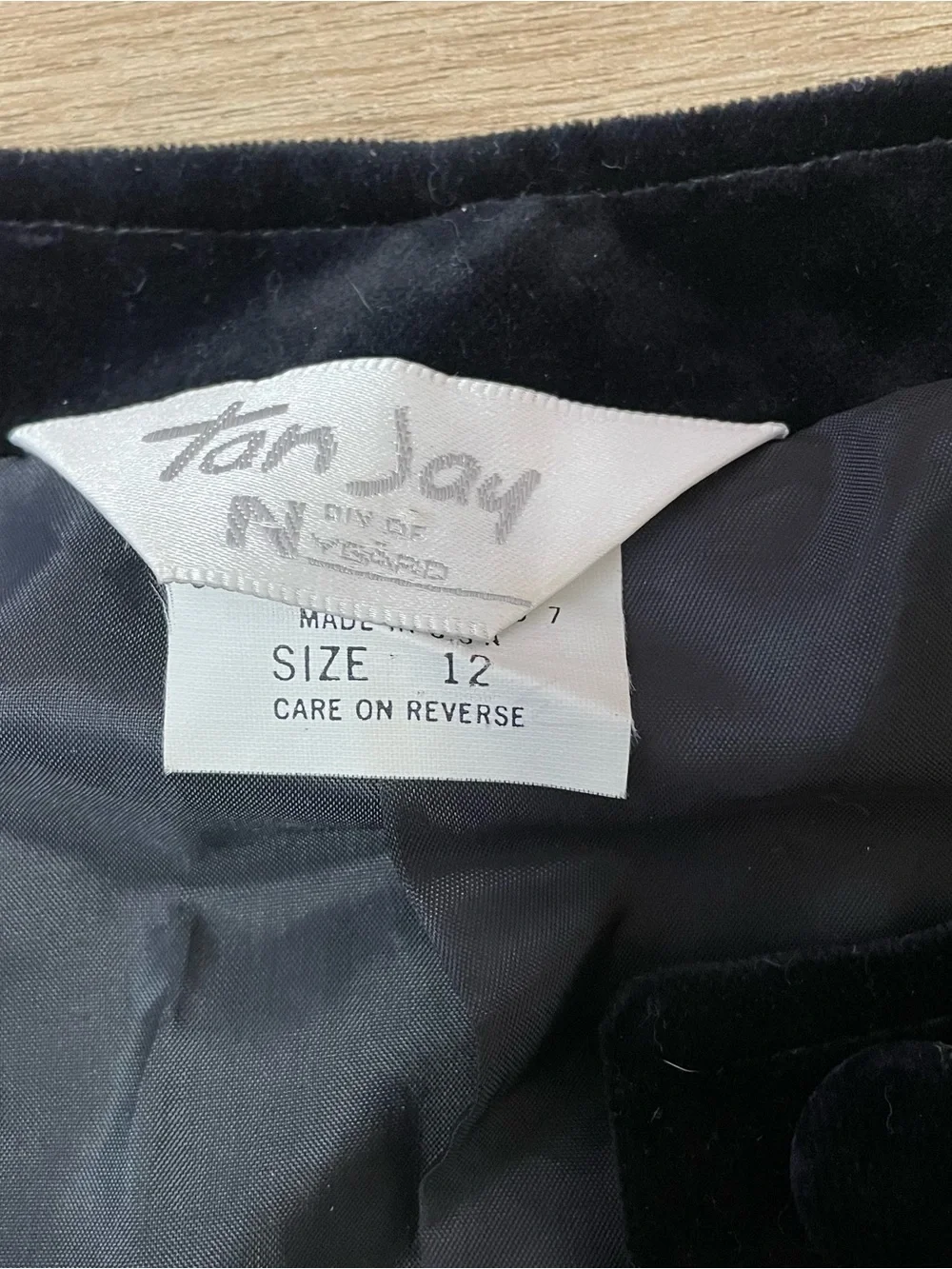 Classic Black Velvet Button-Front Jacket